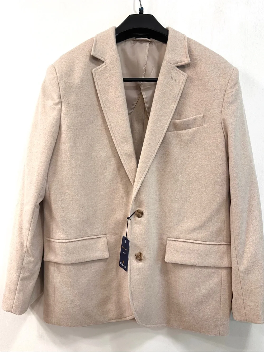 $198 Stafford 54% Wool 20% Cashmere Blend Sport Coat Blazer Men’s Sz XL Taupe